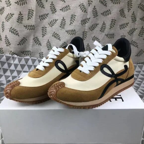 Loewe Flow Mixed Leather Runner Sneakers - Picture 1 of 4